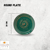 Wilmax Runder Teller, 20.5 cm, Porzellan, Grün, WL-669512/A